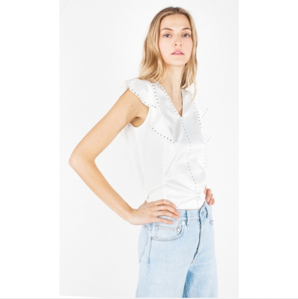 Generation Love Jordyn Studded Sleeveless Blouse